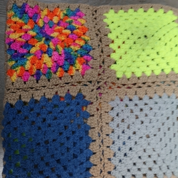 Vintage Patchwork Crochet Blanket Scarf | TheStyleMinr - Picture 4 of 6